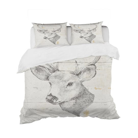 Designart 'Deer Wild and Beautiful II' Farmhouse Bedding Set